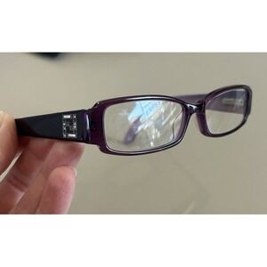 Y2K Fendi FF Rhinestone Logo Purple Eyeglasses Frames Made In Italy Glasses